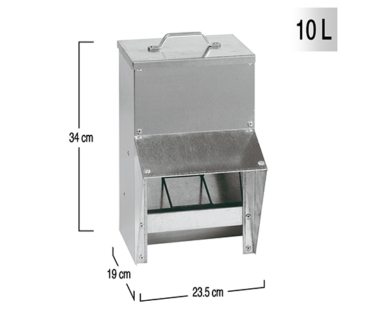 longitudes de tolva en chapa galvanizada 8,5kg
