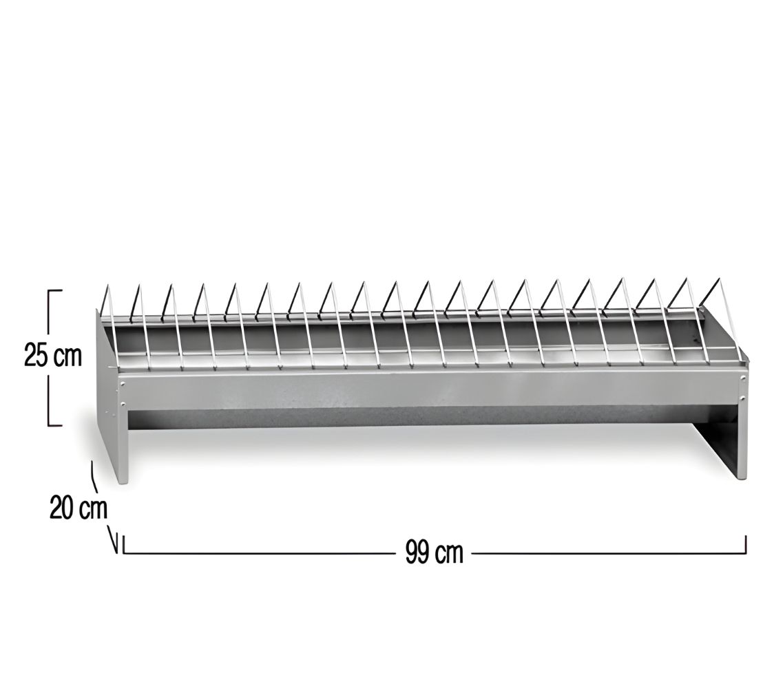 Dimensiones comedero gallinas	