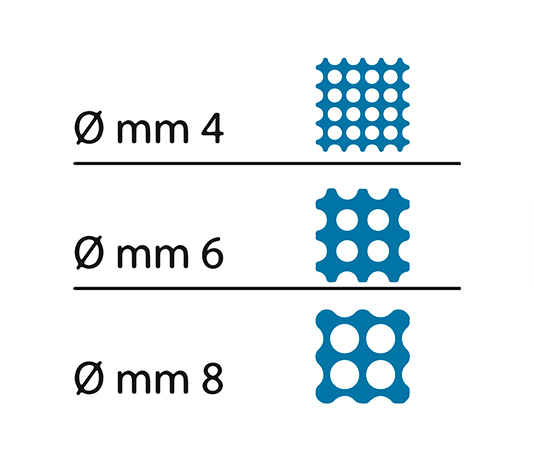 3 tamices diferentes