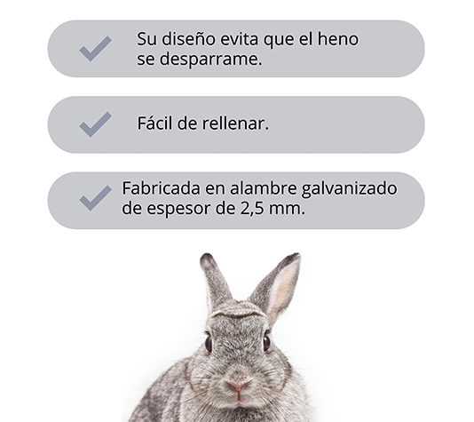 Cesta Forrajera para Conejos y Roedores