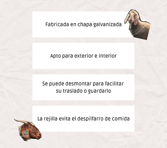 comedero para ovejas individual