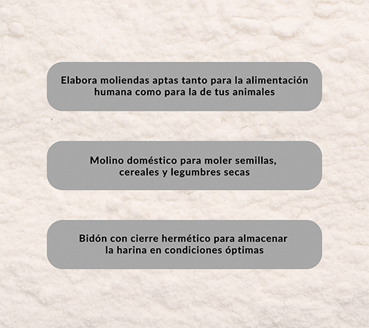 Molinillo eléctrico para fabricar tu propia harina