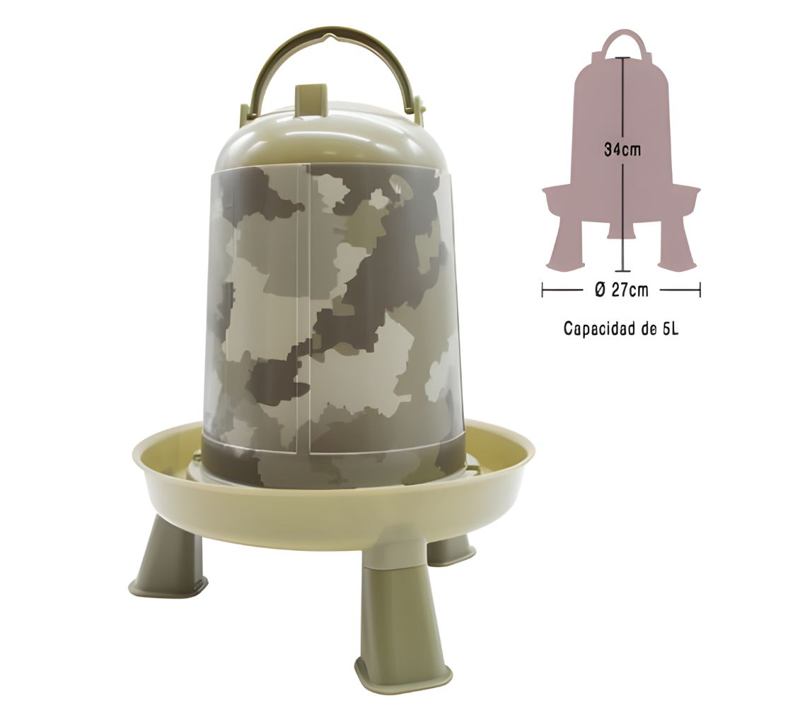 bebedero camuflaje para aviario	