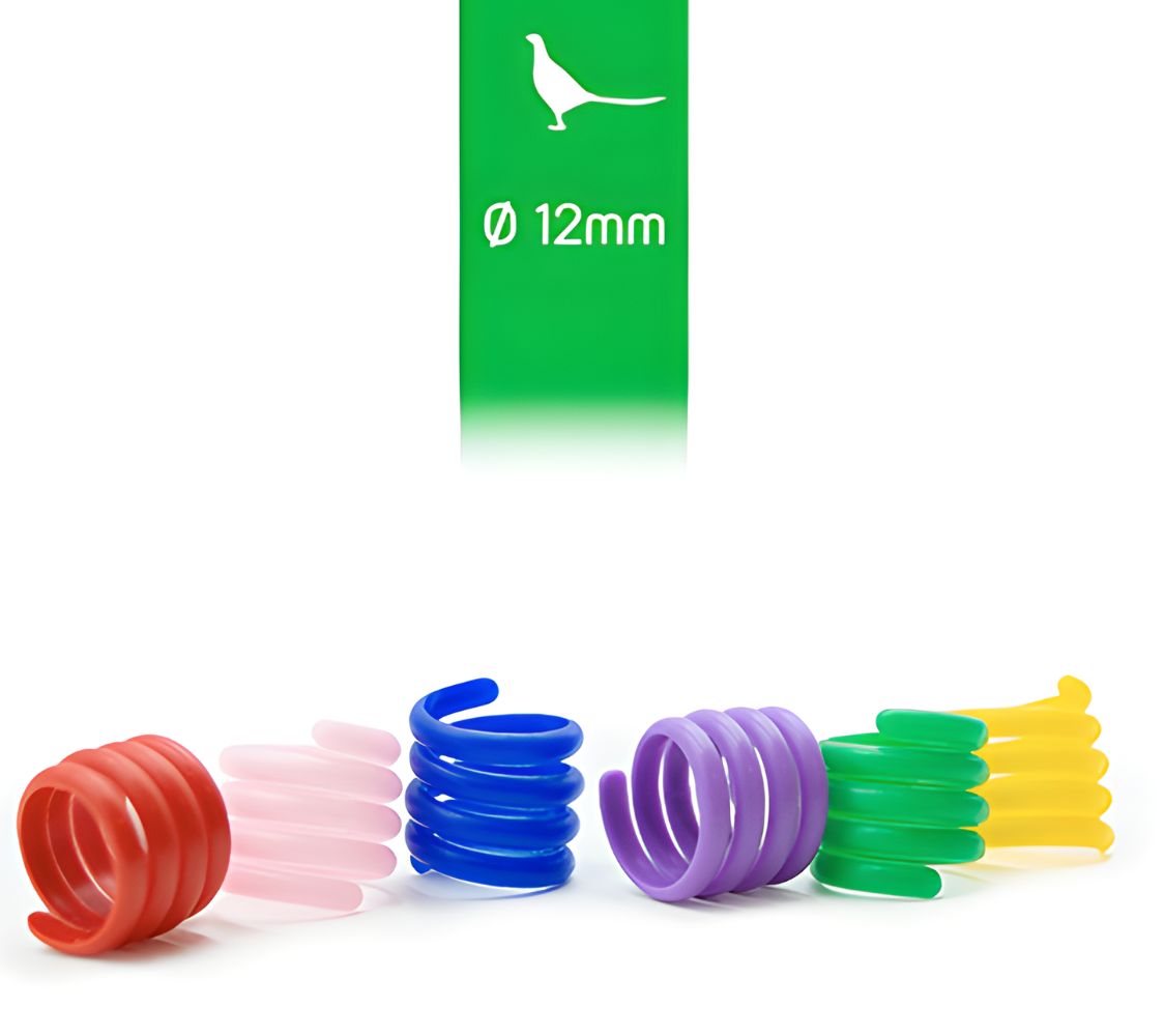 anillas espirales para la identificación de aves	