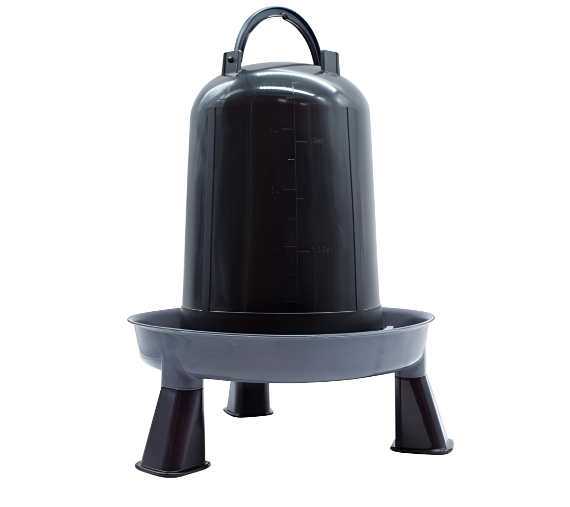 bebedero con patas para aves fabricado en plástico vegetal	