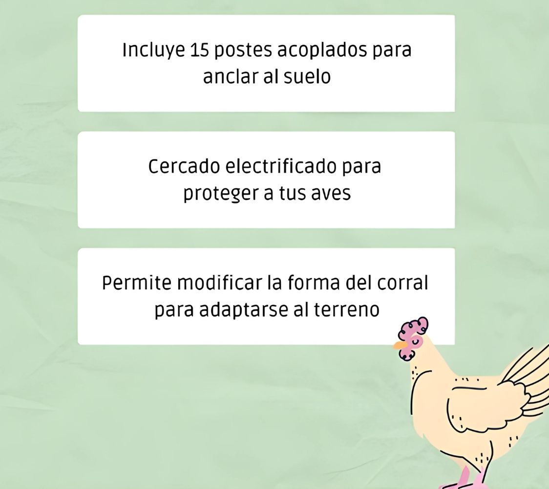 malla electrica para aves de corral	