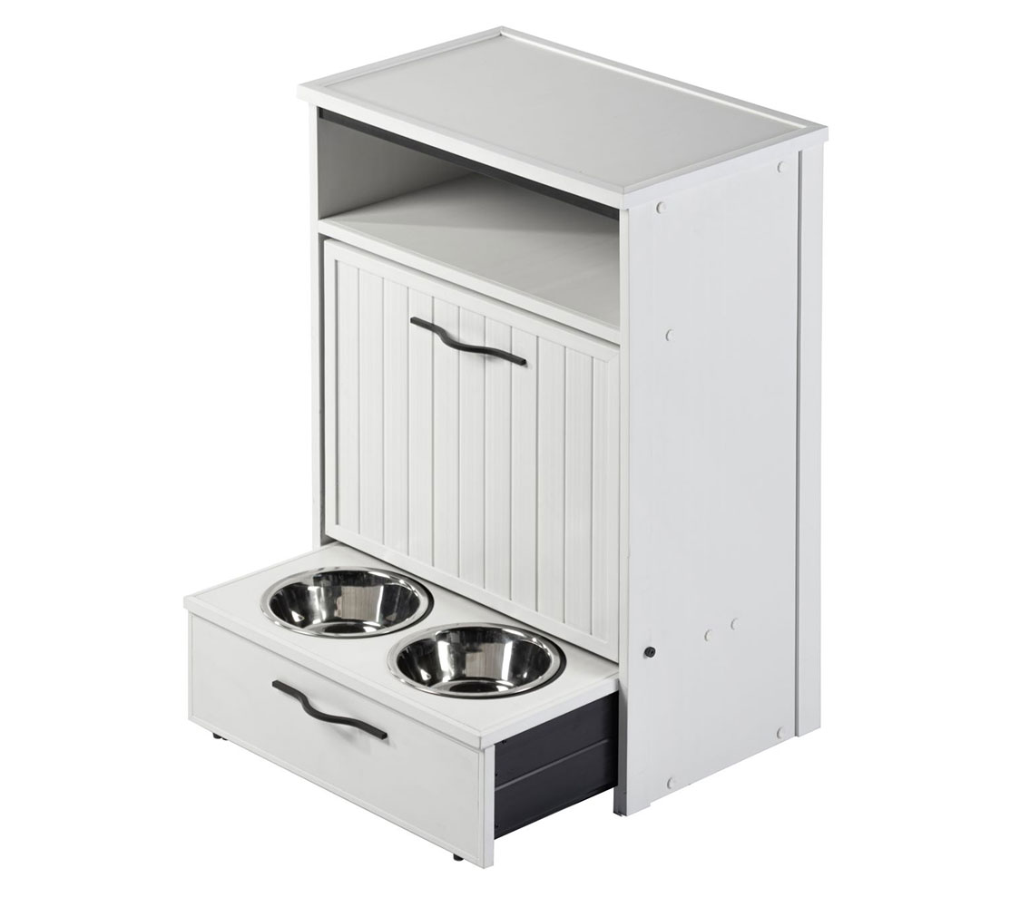 comedero para perros color blanco