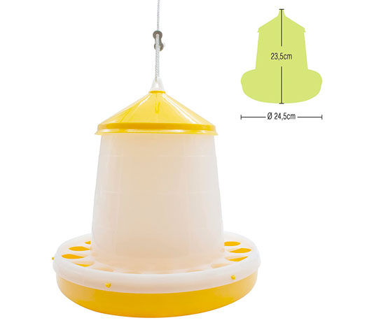 comedero bio 2 kg para gallinas y otras aves