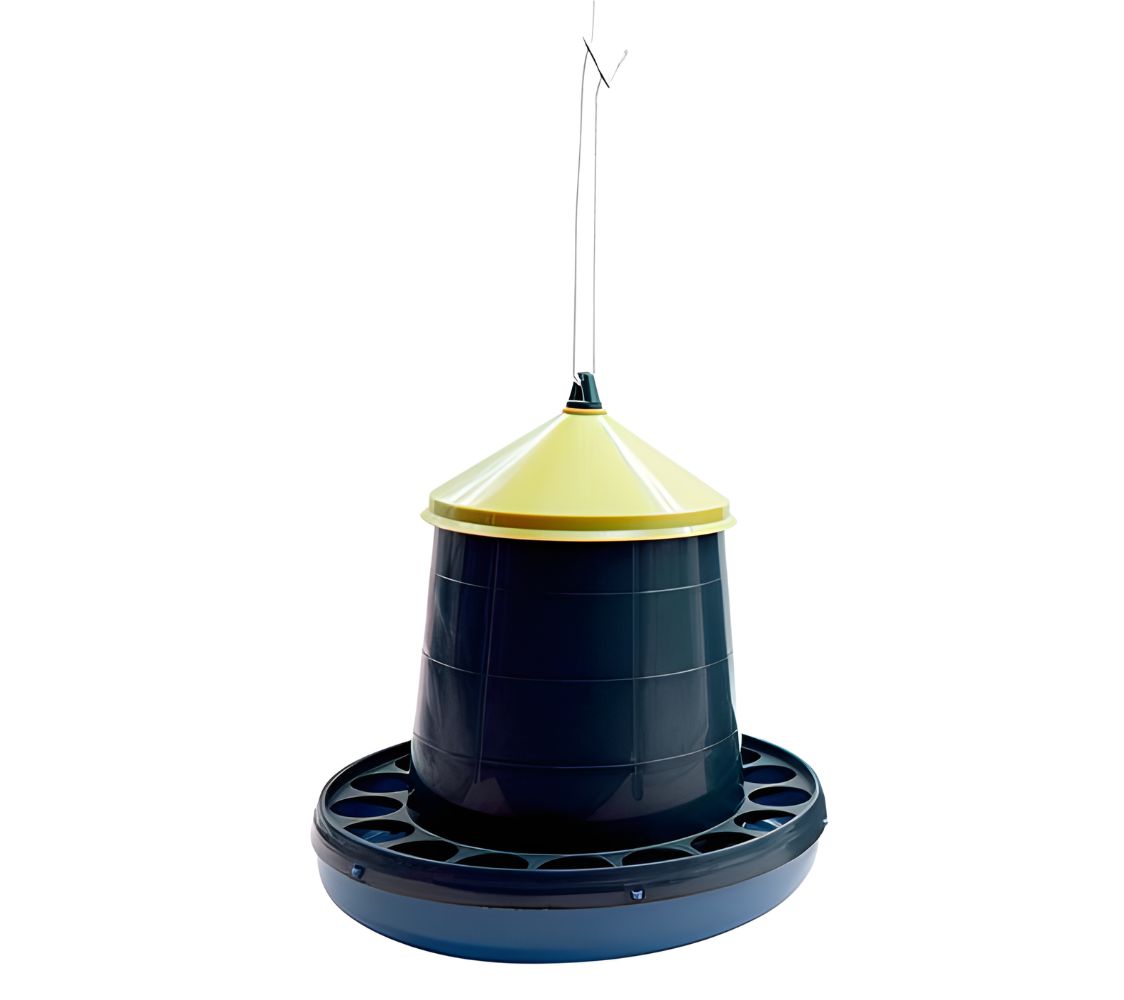 comedero para aves de plástico reciclado	