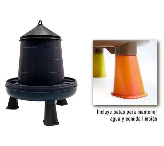 Patas de la tolva para aves fabricada en plástico reciclado