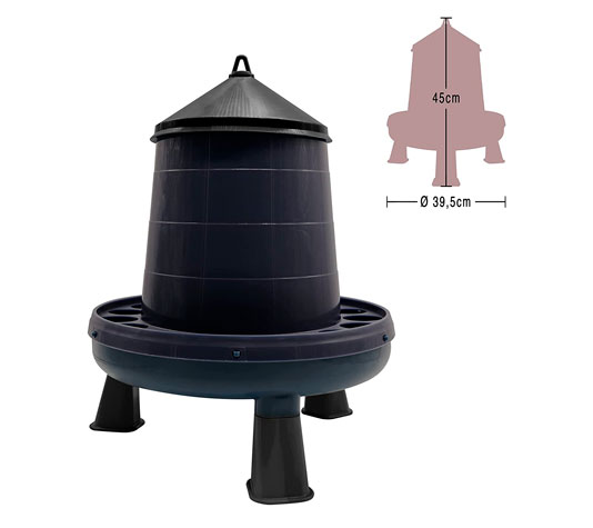 tolva con patas aves plástico reciclado 8 kg