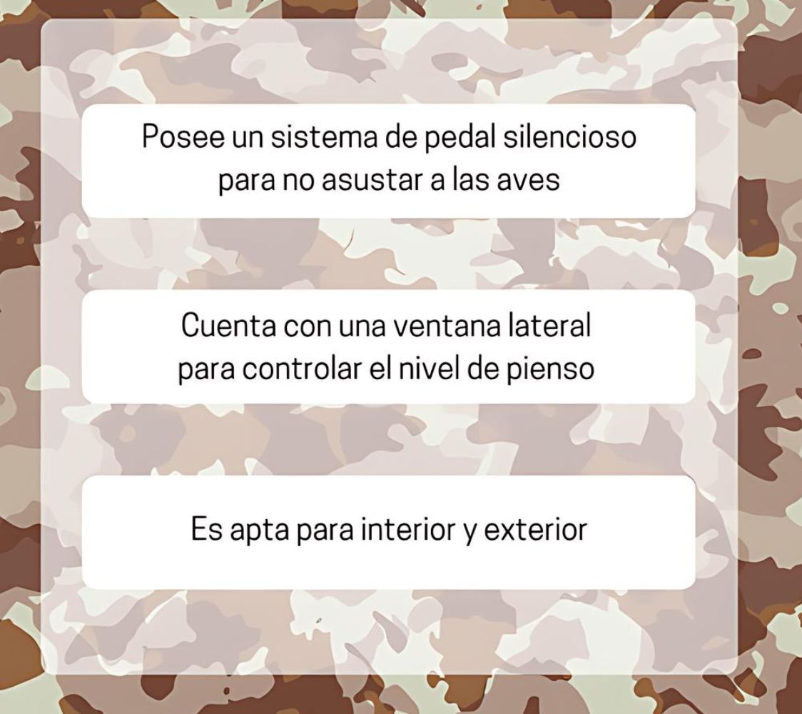 Diseñado en tono camuflaje para reducir la contaminación visual	