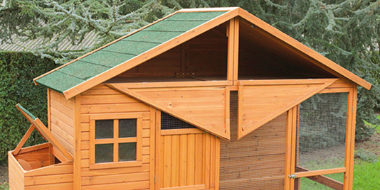 gallinero con ponedero