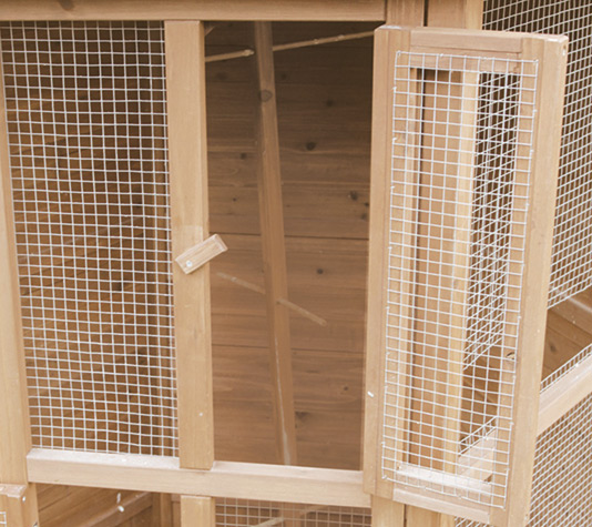 jaula de pájaros de madera