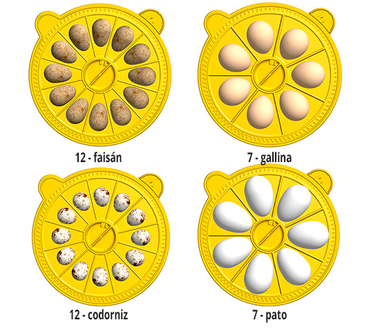 incubadora con capacidad para 7 huevos de gallina o 12 de canario