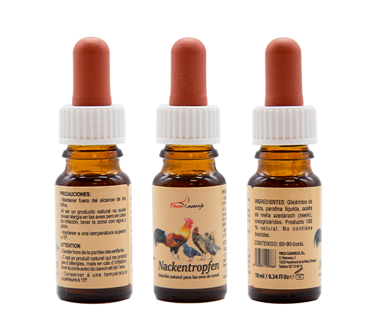 Nackentropfen contra piojo de las gallinas