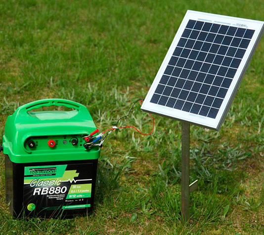 Pastor eléctrico con panel solar