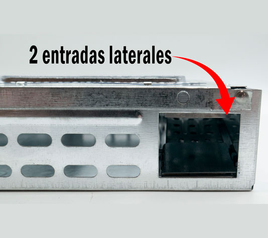 Trampa para ratones con dos orificios laterales