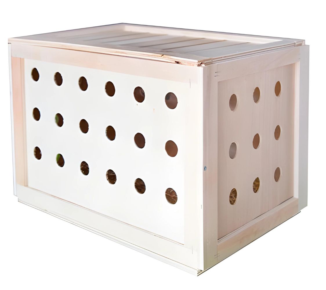 transportin de madera pequeño para animales	