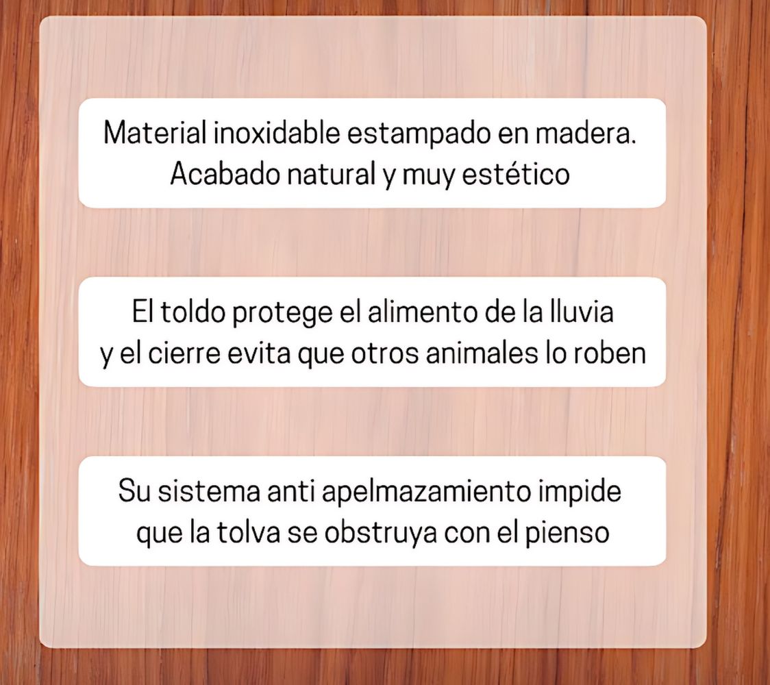 La chapa en color madera resulta muy estética y no contamina visualmente	