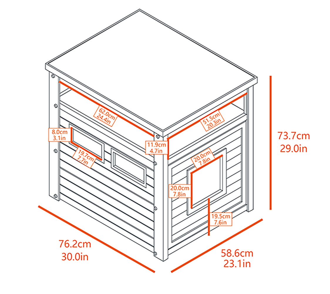 medidas mueble arenero para gatos