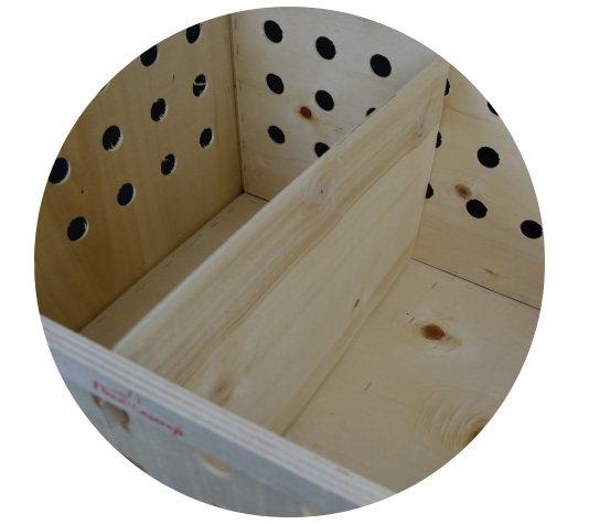 caja de transporte para aves grandes